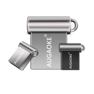 AUGAOKE ไดร์ฟปากกาหน่วยความจำ32GB 64GB 128GB สำหรับโทรศัพท์มือถือคอมพิวเตอร์64GB แฟลชไดร์ฟ USB โลหะ2.0 128GB 64GB 32แท่ง USB ขนาด GB USB Stick