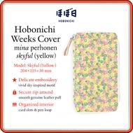 Hobonichi Weeks Planner Cover by minä perhonen – Embroidered Zip Case | Skyful Yellow, Piece Mix & L