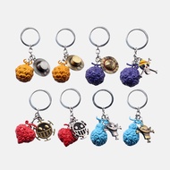 One Piece Devil Fruit Keychain Pendant Charms, Luffy Gum-Gum Ace Flame-Flame Fruit | Anime Merchandi