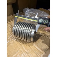 FLEXIBLE EXHAUST 2.5 INCH 4 INCH LENGTH STAINLESS