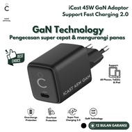 ICast Charger 45W GaN Super Fast Charging 2.0 Adapter Charger Head 45W GaN