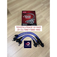 HOS - CAR PLUG WIRE SET / PLUG CABLE SILICONE - TOYOTA LITEACE 1.8 YM31 2Y-CU 7MM Y1988-1992