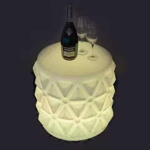 D50*H51cm, LED Bar Table, Pineapple Stool, SK-LF35L, Waterproof IP65, 16 Color Changing, Illuminated