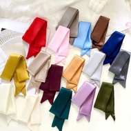 PLAIN SATIN EDITION Korean Scarf - Women's Satin Bandana - Twilly Bag - Women's Scarf Bag - Premium 