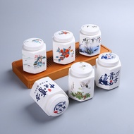 Ceramic Tea Canister Sealed Tank Tea Canister Tea Box Incense Powder Jar Tea Jar Honey Jar Liquid Ja