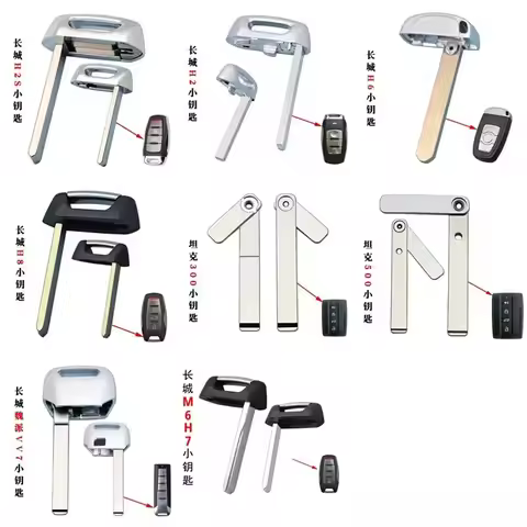 Emergency Key Blank Blade for Great Wall Haval Jolion H6 H8 H2S Tank 300 500 M6 H7 VV7 for Chinese C