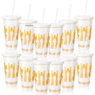 shopifyle 12 PCS Greek Mythology Cups 24oz Ancient Greek Tumblers With Lids Straws | 24oz Toga Plast