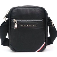 For TOMMY HILFIGER Leather Men's Bag Casual Men's One Shoulder Crossbody Bag Commuter Durable Sport