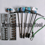 MATA Socket Wrench Set 27 pcs + 5 pcs T-Wrench + Socket Bit 22 24 mm
