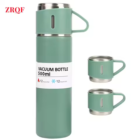 500ml Vacuum Insulated Bottle with Cup Stainless Steel Vacuum Flask Thermos Bottle Outdoor Thermal I