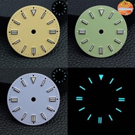 INTOO Watch Dial Face, Colorful Aluminum alloy Green Luminous Dial, Easy Direct Install 28.5MM Dial 