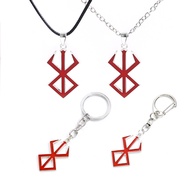 1pcs Berserk Anime Pendant Necklace Cartoon Alloy Oil Drop Pendant Keychain Batch