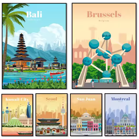 Brussels, Shanghai, Phoenix, Vienna, San Juan, Bali, Miami, Zagreb, Seville, Montreal, Kuwait City, 