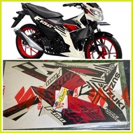 ↖ ∫ ━ Sgp Striping Sticker Decal Raider Fi Satria Fu Fi White Ivory 2020 2022