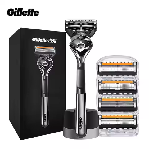 Gillette Fusion 5 ProGlide Men's Shaver with 5 Blades Razor with Handle Base Gravity Box Includes 1 