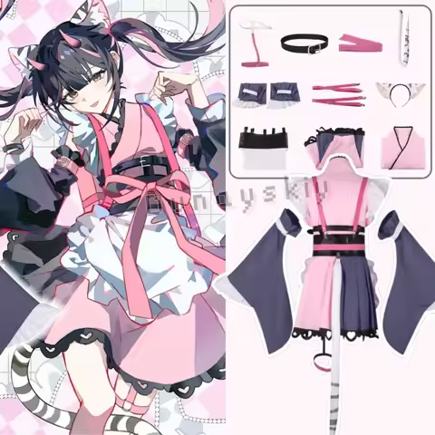 Cosmic Princess Kaguya Komazawa Noe Cosplay Costume Wig Furry Ears Tail Femboy Outfit Kawaii Jirai K