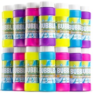 Party Bubbles for Kids - (bulk Pack of 24) 2-oz Bubbles Bulk Solution with Bubble Wands Assorted Neo