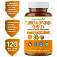 Pure Nutrition® Turmeric Curcumin Complex | 95% Curcuminoids Boswellia Ginger Black Pepper Extract 1