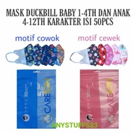 masker duckbill anak careion 50pcs