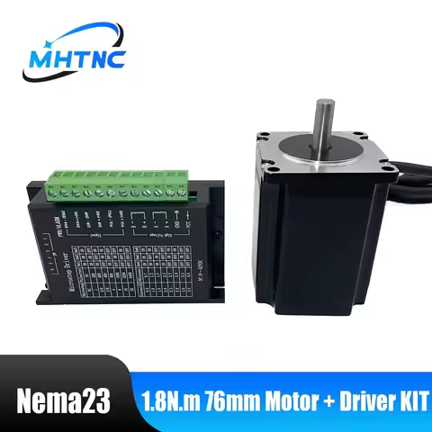 Nema23 Open Loop Stepper Motor Kit 2H 57HS76 1.8N.m 3.0A Motor+TB6600/DM542/DM556/DM556D Driver for 