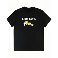 Next Day Delivery Unisex Black White Oversized T‑shirt I Just Can't Homer Simpson Lying Funny Parody