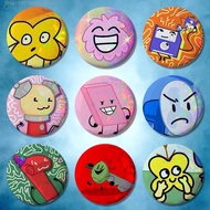 B-Battle for Dream I-Island BFDI Badge 25 32 44 58 75 mm Round Cosplay Pin Bag Decor Fans Collect Fr