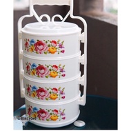 Lion Star 2/3/4 Tier Plastic Vintage Food Tiffin Carrier/Mangkuk Tingkat/Tiffin Lunch Box/Food Stora