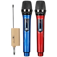 Chargeable Dual UHF Handheld Wireless Microphone ,Microphone System with Mini Receiver for Karaoke Singing Machine, Home KTV Set, Meeting