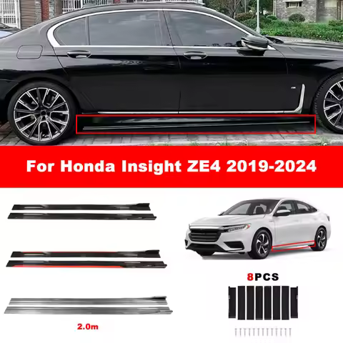 For Honda Insight ZE4 2019-2024 Car Side Skirt Splitters Extended Side Spoiler Sport Body Kit Bumper