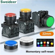 LED Push Button XB4 Size 22 Mm. Momentary And Self-Reset 12V 24V 220V 10A 1NO 1NC 2NO Red And Green