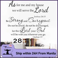 2Pcs Bible Verse Wall Stickers English Saying Famliy Queotes Wallpaper Religion Home Decor Sticker