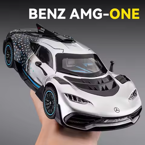 1:24 Mercedes Benz AMG ONE Super Racing Alloy Metal Diecast Car Model Sound And Light Collectibles H