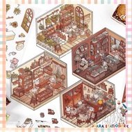 (1410) Sticker Set Scene Sticker 1 pack / Sticker PET DIY Scrapbook DIY Sticker