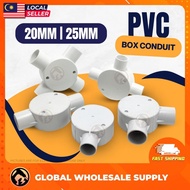 PVC Conduit Electrical Junction Box Wire Connector Box Connector Pipe PVC Pipe Wayar Pipe Connector 