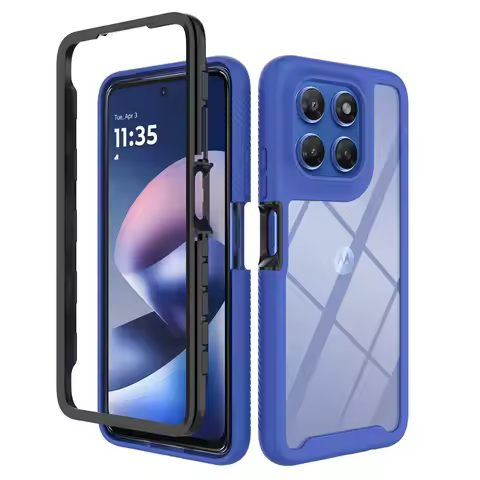 G37 G47 G67 G77 G87 5G Crystal Case Hard PC Soft Bumper Armor Back Capa for Motorola Moto G17 Power 