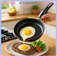 LEMONTRE Mini Frying Pan, NonStick Uncoated Iron Frypan Pot, Thickened Multi-Purpose 14cm/16cm/18cm 