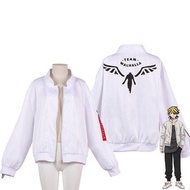 Anime Tokyo Revengers Keisuke Baji Kazutora Hanemiya Cosplay White Jacket Costume Valhalla