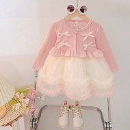 Live Supply Children Spring Autumn Thin Fake Two-Piece Princess Dress 2026 Casual Gauze Skirt 2026.7