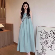 【READY STOCK AT Johor】CherryShop⭐Womens seaside vacation sleeveless vest dress