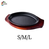 [chulisia] Griddle Steak Plate Platter Fajita Pan Fajita Server Plate Steak Pan Grill Plate for Stov