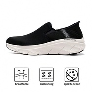 Casual Sneakers With Soft & Bounce-Back Cushion, Men's Outdoor Daily Walking Shoes 232463-BLK