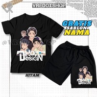(Free Name) Children's T-shirt and Shorts Set with Dhot Animation Motif Cool and CoolDesign Dhot Clo