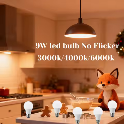 5PCS Led Bulb Lamp 9W E27 AC 220V 120V No Flicker Light Warm White Natural Lighting 3000K 6000K for 