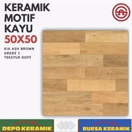 Keramik Lantai Motif Kayu 50X50 ASH BROWN - KIA