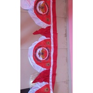 Garuda Peles Backround Flag Center Ribbon 10 Waves Length (9 Meters)