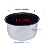 Miyako Rice Cooker Pot 1.2 Liter Magic Com Mcm 612 Teflon Material Can For cosmos
