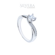 FOR HER SERIES | SILVERA 925 Silver Ring Rings Cincin Perak ~ Sparkling Solitaire Ring, 925 Silver b