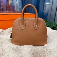 HERMES mini bolide 金金 evercolor皮stamp K