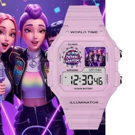 Jam Tangan Budak Kpop HUNTR/X Huntrix Mira Rumi Zoey Jinu Student Digital Watch Waterproof Luminous 
