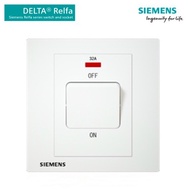 SIEMENS DELTA® Relfa SERIES 32A 1 GANG POLE SWITCH WITH NEON INDICATOR SOCKET SUIS ELEKTRIK